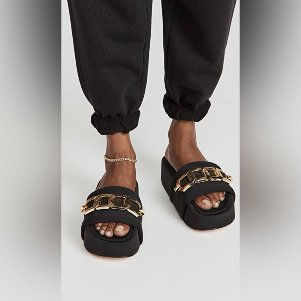 Price Drop Good American Platform Gold Chain Slide